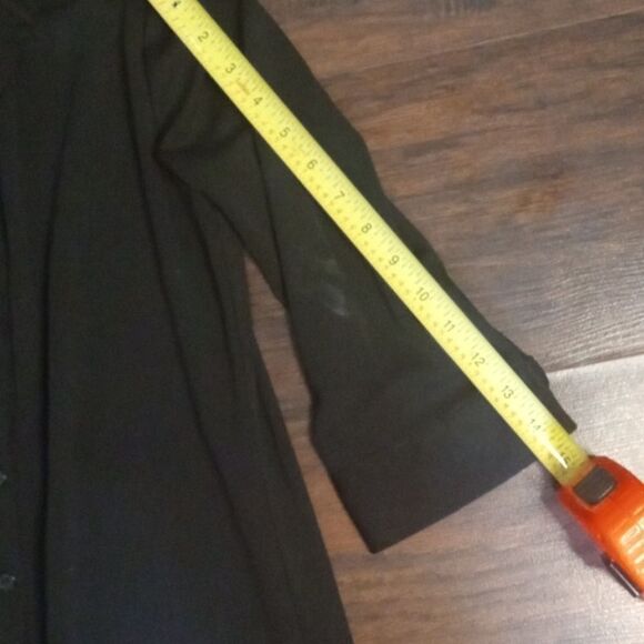 Black polyester midi dress size 1/2 - Picture 6 of 6